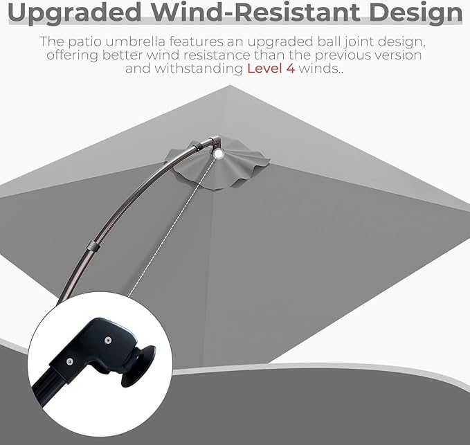 Grand patio 10x10 FT Patio Cantilever Umbrella - Image 3