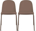 2xhome Parent Modern Stackable Armless Dining Chair | Plastic Shell Seat by 2xhome