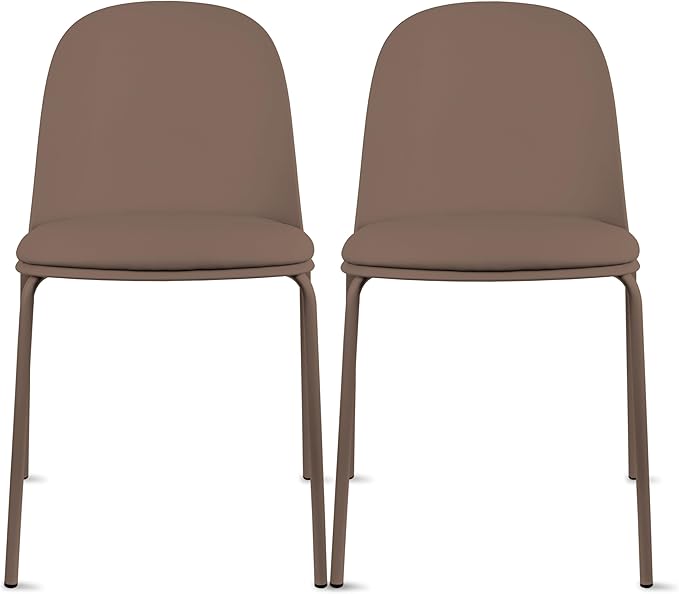 2xhome Parent Modern Stackable Armless Dining Chair | Plastic Shell Seat by 2xhome