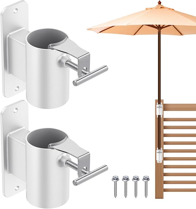 Heavy Duty Deck Railing Umbrella Holder, Patio Umbrella Stand by Lifeswell