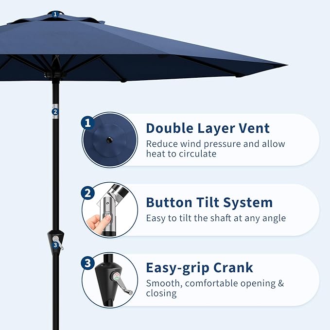 Garvee 9FT Patio Umbrella - Image 3
