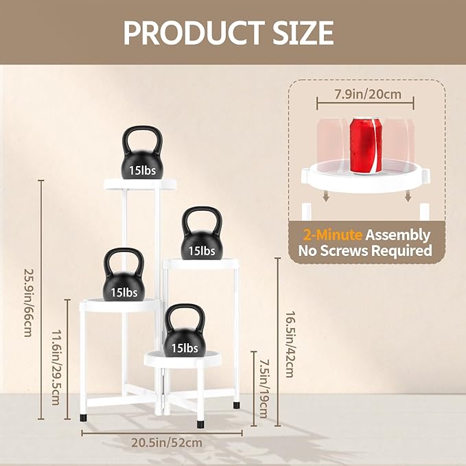 LASZOLA 4 Tiered Folding Plant Stand Indoor - Image 3