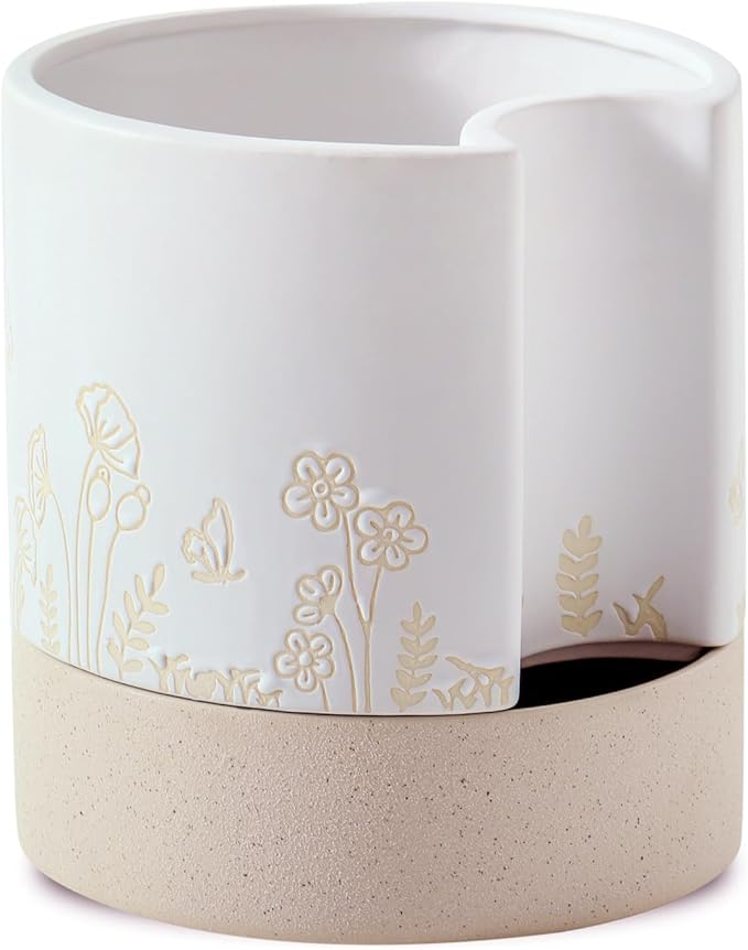Nihow Self Watering Plant Pot: 8 Inch Ceramic Planter by Nihow