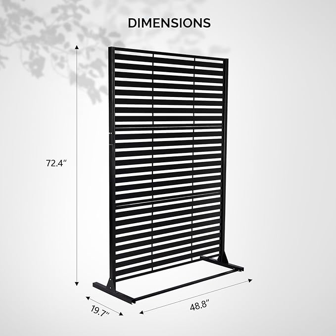 VINGLI Metal Privacy Screen for Outdoor, Decorative Room Divider for Patio - Image 2