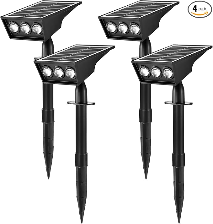 Solar Spot Lights Outdoor, RGB Solar Landscape Spotlights IP65 Waterproof by Unknown