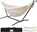 SZHLUX Double Hammock with Stand Included 450lb Capacity Steel Stand, Premium by SZHLUX