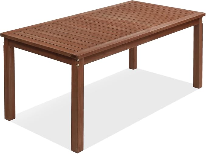 VINGLI 69-inch Large Outdoor Wood Dining Table - Image 6