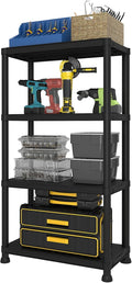Plastic Storage Shelves, 11.8" D x 23.62" W x 52.56" H Plastic Shelves by Unknown