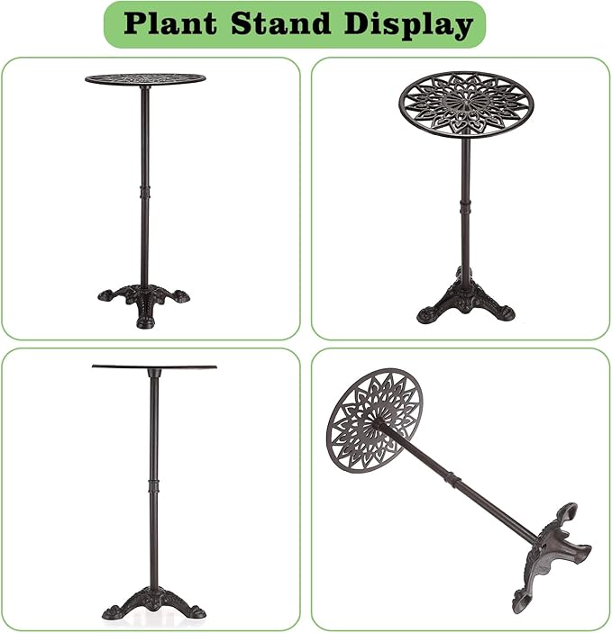OwnMy Cast Iron Tall Plant Stand Heavy Duty Vintage Flower Pot Holder Stand - Image 5