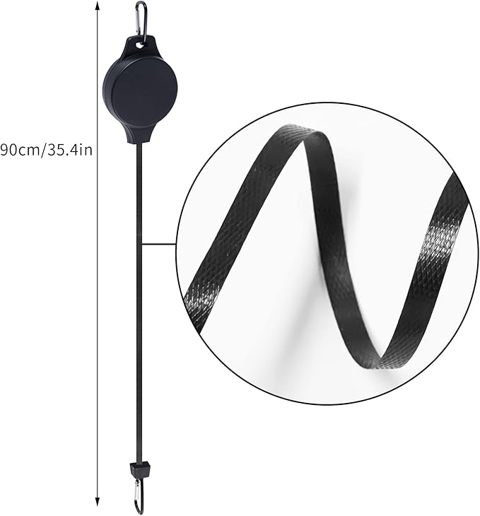 6pcs Plant Pulley Retractable Hanger Easy Reach Plant Pulley Adjustable Height - Image 3