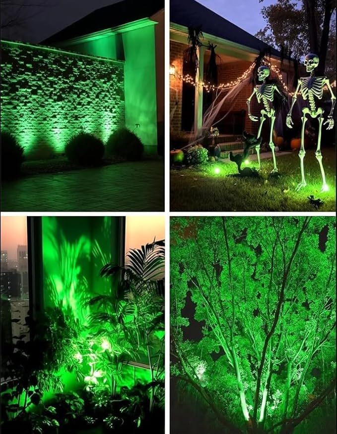 Halloween Christmas Outdoor Spotlights Green Landscape Lights Outdoor Spotlight - Image 7
