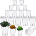 18 Pcs Self Watering Pots Plastic Plant 3 Sizes Flower Plant Pot by Ziliny