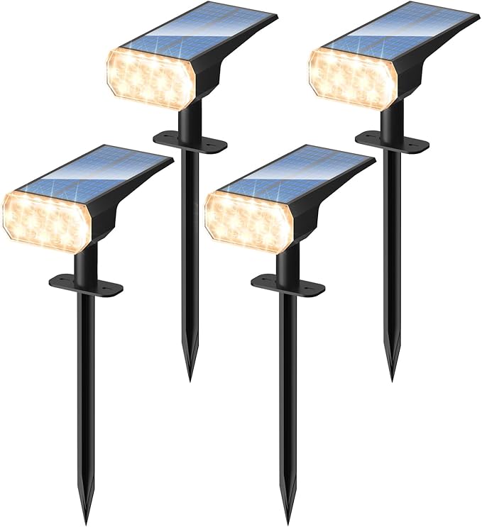 DINGLILIGHTING Solar Lights Outdoor Waterproof: IP65 Led Spot Light Decorations by DINGLILIGHTING