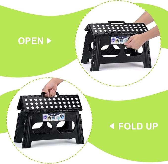 Delxo Folding Step Stool for Kids and Adults, 15-Inch Extra Wide 9 Inch Height - Image 8