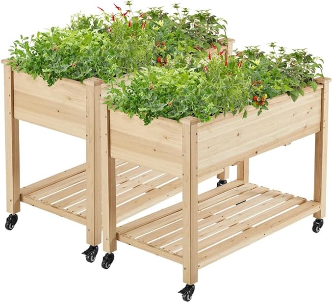 Yaheetech 42x23x33in Wooden Raised Garden Bed by Yaheetech
