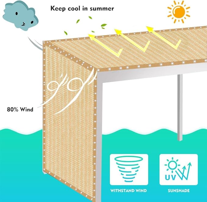 90% Shade Cloth Sun Shade Fabric Privacy Screen Shade Cover - Image 2