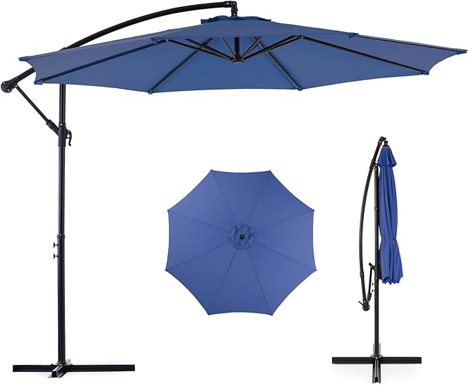 OLIXIS 10FT Offset Patio Umbrella, Cantilever Table Umbrellas by OLIXIS