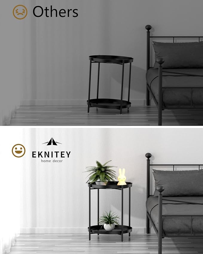 EKNITEY 2 Tier End Table - Image 7