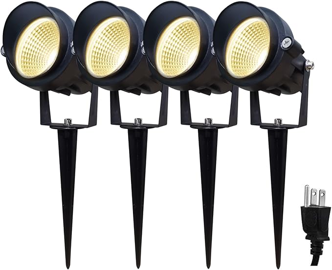 TOVEENEN LED Outdoor Landscape Spotlight 120V 12W Waterproof Spot Lights by TOVEENEN