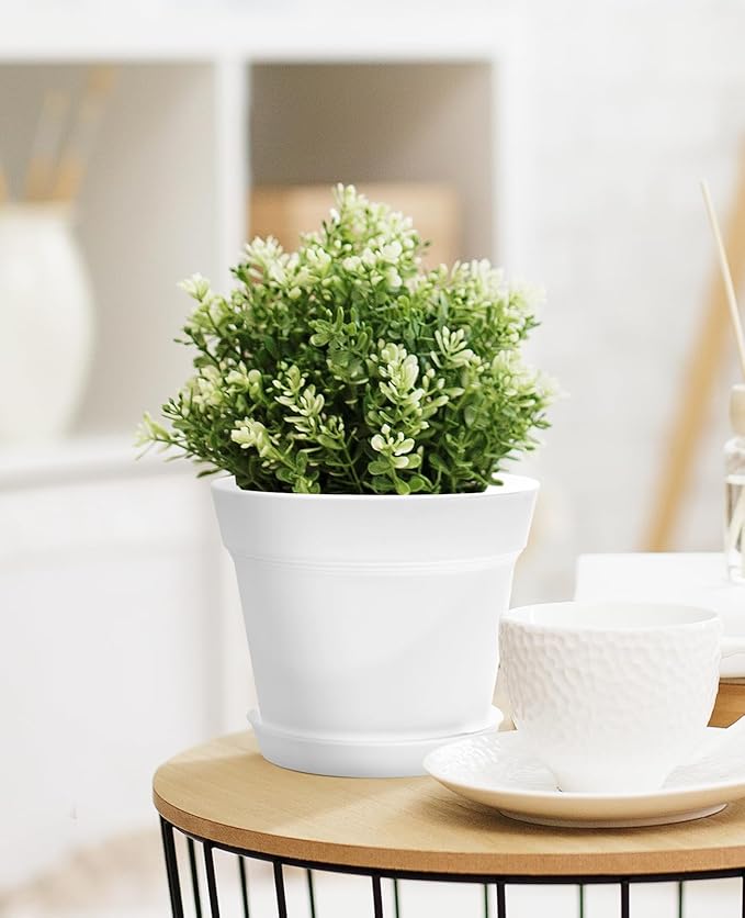 homenote Pots for Plants, Cream White - Image 4
