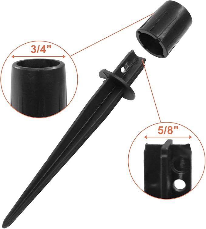 Litoexpe 4 Pack Metal Solar Lights Stake, Replacement Spike Ground Stake - Image 3