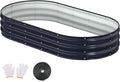 Raised Garden Bed, Oval Metal Planter Box by Patiobay