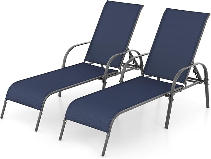 Giantex 2 Pack Patio Lounge Chair, Outdoor Chaise Lounge by Giantex