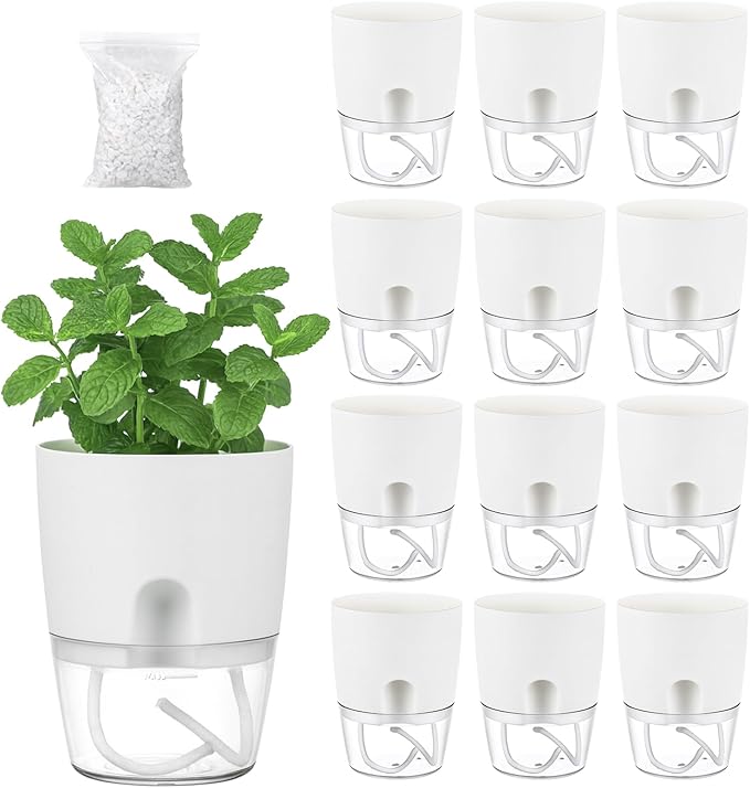 Planterhoma 12 Pack Self Watering Pots by Planterhoma
