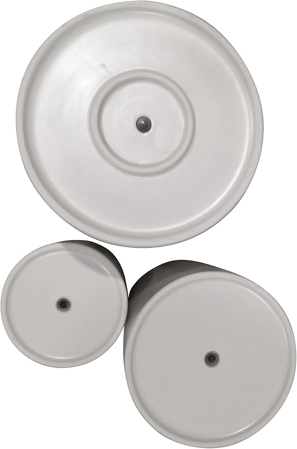 Amazon Basics Assorted Sizes Fluted Ceramic Round Indoor Outdoor Planters - Image 4