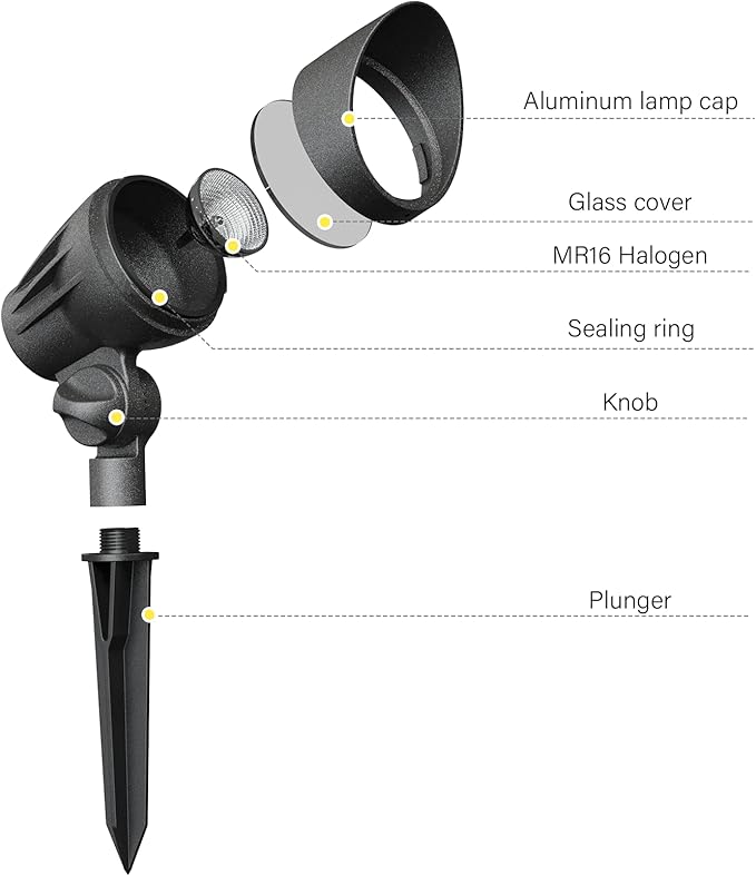 Malibu 50 Watt Floodlight Landscape Lights Outdoor Spotlight Waterproof Path - Image 4