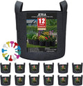 JERIA 12-Pack 25 Gallon Grow Bags, 300G Thickened Nonwoven Garden Pots by JERIA