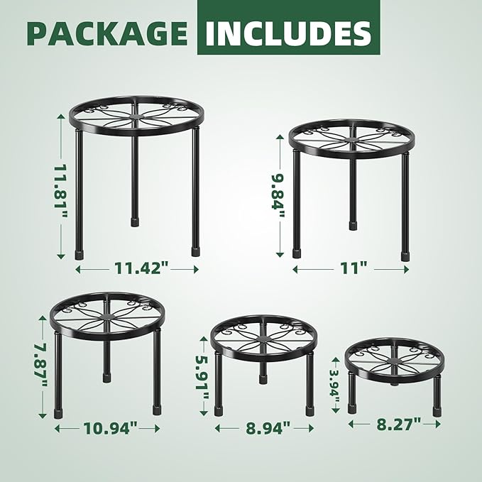 Simple Trending Metal Plant Stand Indoor Outdoor, Heavy Duty Flower Pots Stand - Image 2