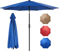 OLIXIS 9ft Patio Umbrella with Tilt and Crank Button & 8 Sturdy Ribs Waterproof by OLIXIS