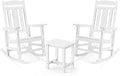 LUE BONA Outdoor Rocking Chairs Set, HDPS Poly Porch Rockers by LUEBONA