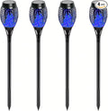 4 Pack Outdoor Solar Flame Light, Solar Lights Outdoor by Unknown