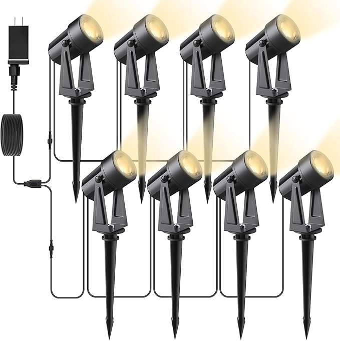Svater Landscape Lighting Outdoor, 8 Pack Low Voltage Spotlights by Svater