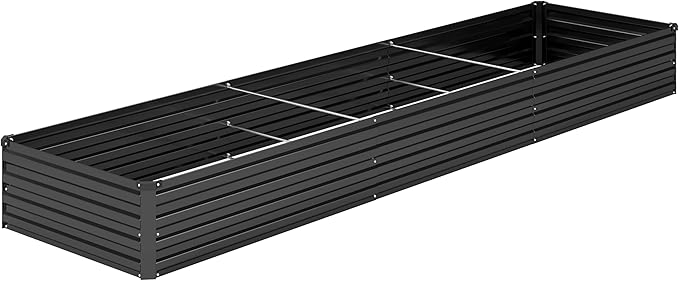 12x2x1FT Galvanized Raised Garden Bed Kit, Vegetable Boxes-Rectangle Metal - Image 9