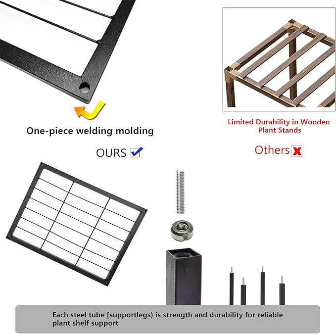 Metal Plant Stand Indoor Metal Plant Stands Outdoor Tiered Plant Shelf - Image 4