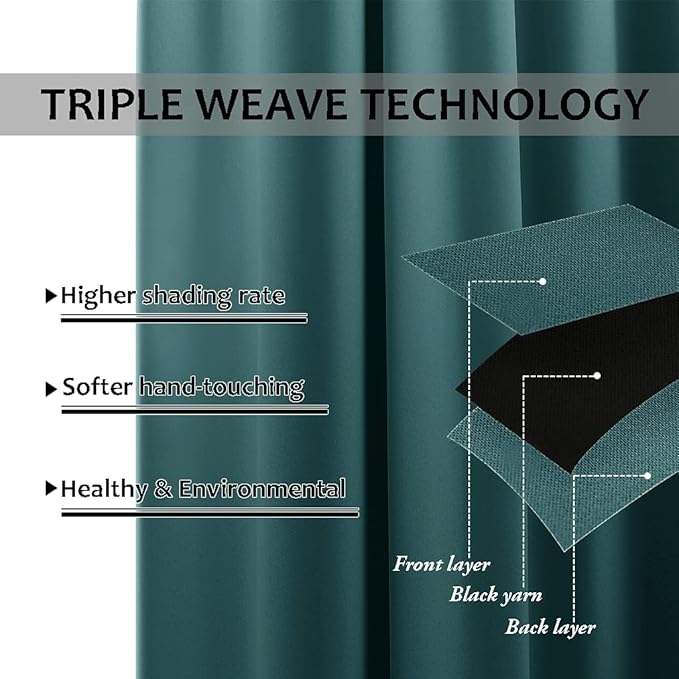 NICETOWN 2 Panels Weighted Outdoor Curtains - Image 6
