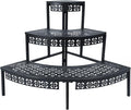 aboxoo 3 Tier Plant Stand Flower Pot Rack, Metal Stair-Step Style Corner Shelf by aboxoo