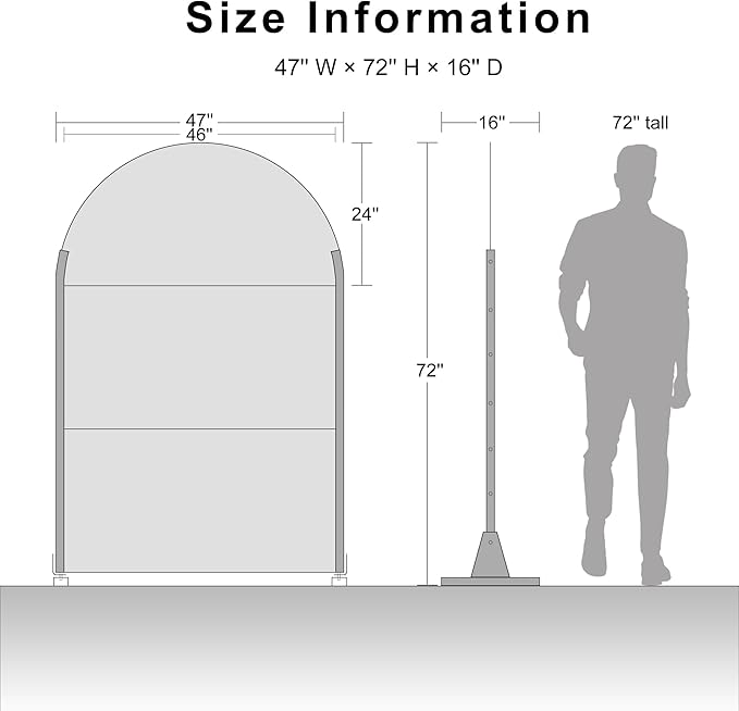 Casaphoria 72" H x 47" W Arched Metal Privacy Screen - Image 7