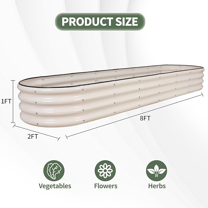 1MORE Galvanized Raised Garden Bed- Planter Garden Boxes Outdoor, Raised Beds - Image 7
