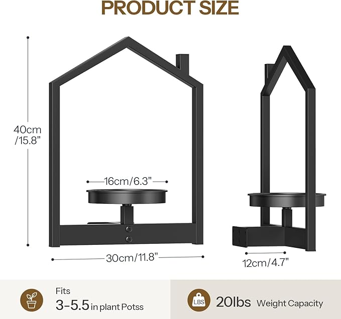 HOOBRO Wall Plant Holder, Wall Planters - Image 3