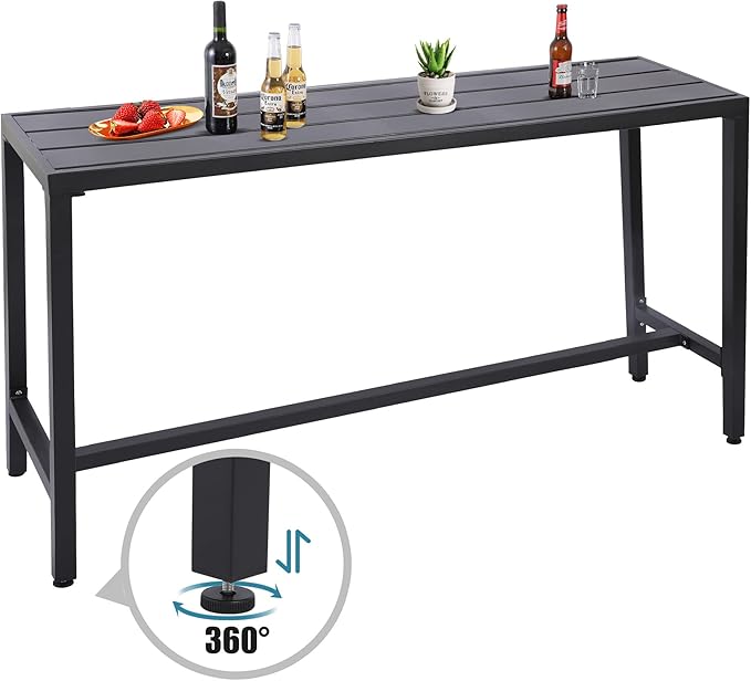 Outdoor Bar Table, Patio Console Pub Height Table - Image 7