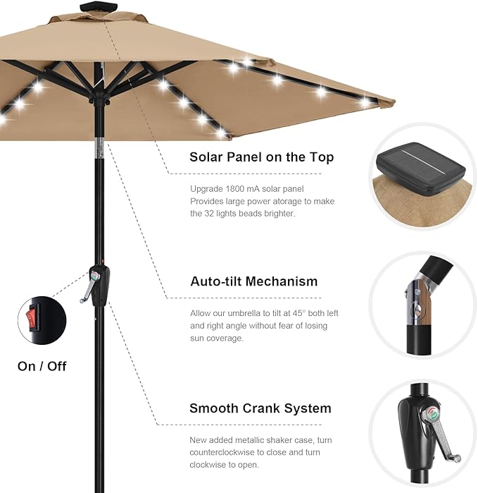 ABCCANOPY Durable Solar Led Patio Umbrellas - Image 8