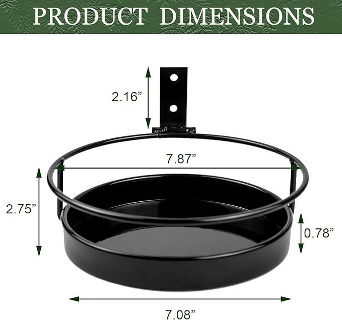 ARTORA Wall Mounted Plant Holder, 2 Pack Metal Flower Pot Wall Hanging Shelf - Image 4