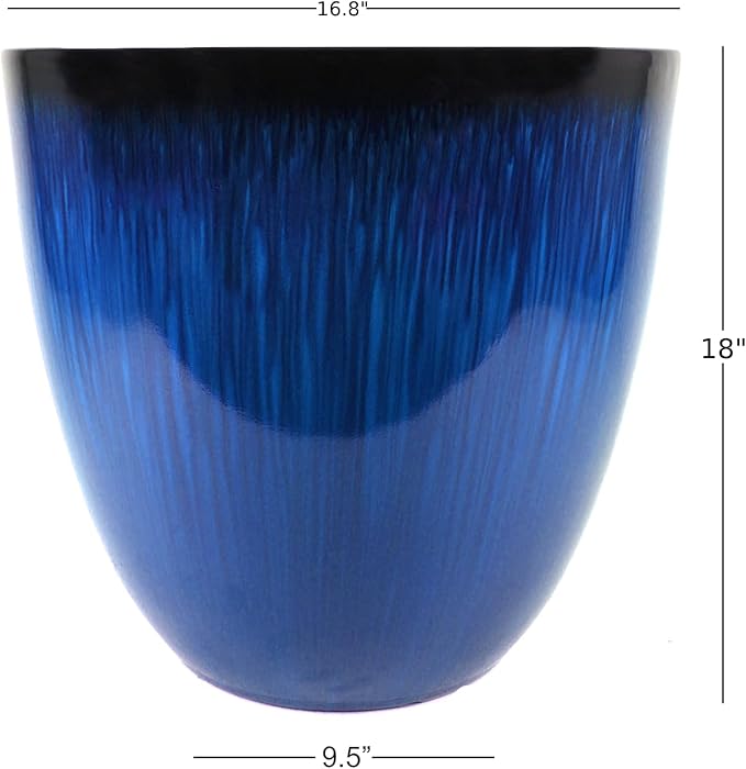 Gardener Select® Egg Planter, Modern Indoor & Outdoor Decorative Flower Pot - Image 2