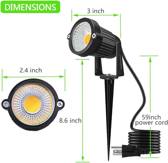 Romwish 120V Landscape Spotlights, Outdoor Landscape Lighting - Image 3