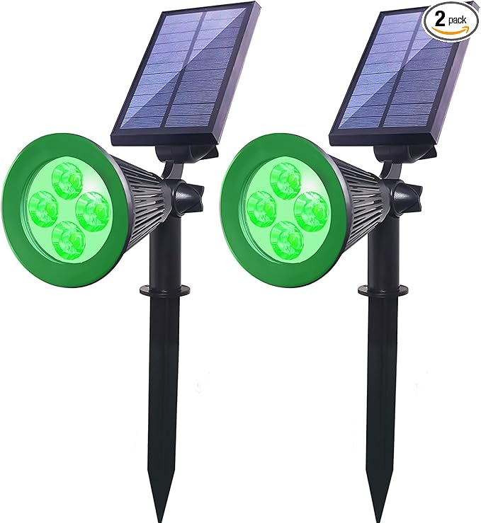 Solar Lights Outdoor Waterproof, 4 LED Landscape Lights, 2 in 1 LED Solar by Clordeal