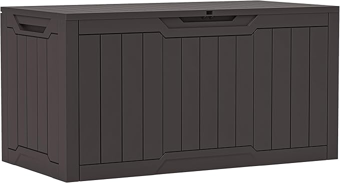 YITAHOME 100 Gallon Resin Deck Box, Weather Resistant Outdoor Storage Box by YITAHOME